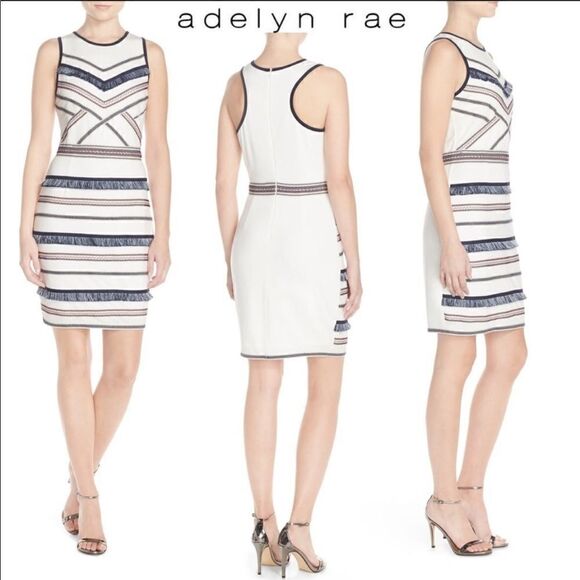 NWT Adelyn Rae Fringe White Dress sz Medium - Picture 3 of 11